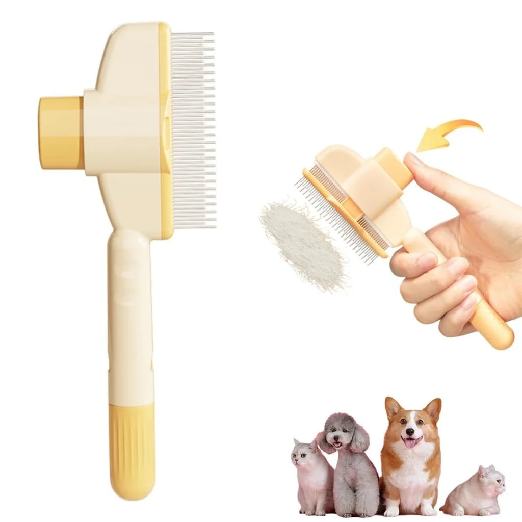 Cat Brush for Shedding, New Cat Deshedding Brush with Release Button, Cat Grooming Brush for Short and Long Haired Cats
