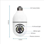 4G Wifi IP Camera E27 Bulb Camera 2MP Wireless Baby Monitor with AI Tracking, Security Video Surveillance, Pet Camera