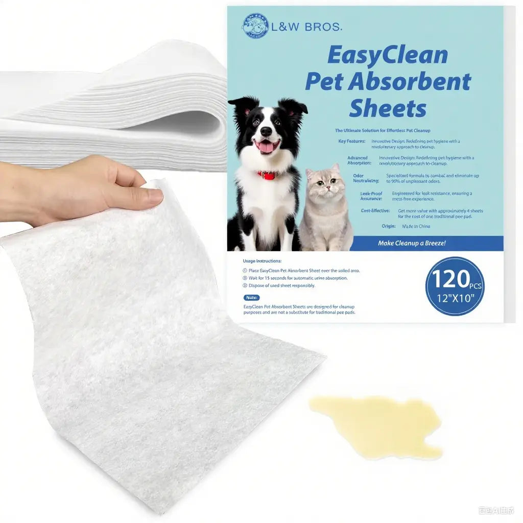 Pet Quick Absorbent Sheets, New Style Dog Pee Pad, 12"X10" for Urine and Pet Stain & Odor Remover