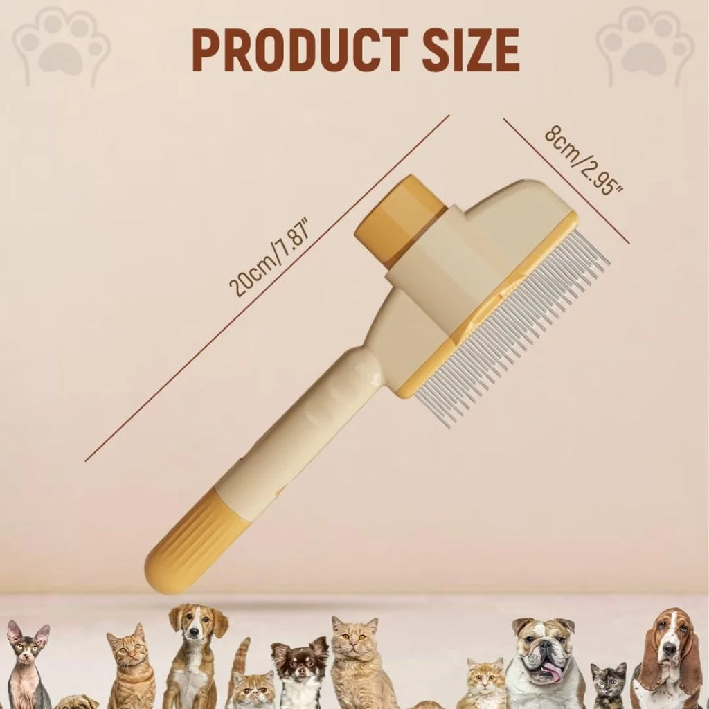 Cat Brush for Shedding, New Cat Deshedding Brush with Release Button, Cat Grooming Brush for Short and Long Haired Cats