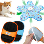 Interactive Unpredicatable Moving Feather Hunting Cat Toy , Hide and Seek Rechargeable Cat Toy for Bored Cat,Automatic Chargeable，Indoor Exercise & Boredom Relief for All Breeds Cats , Essential for Petlovers