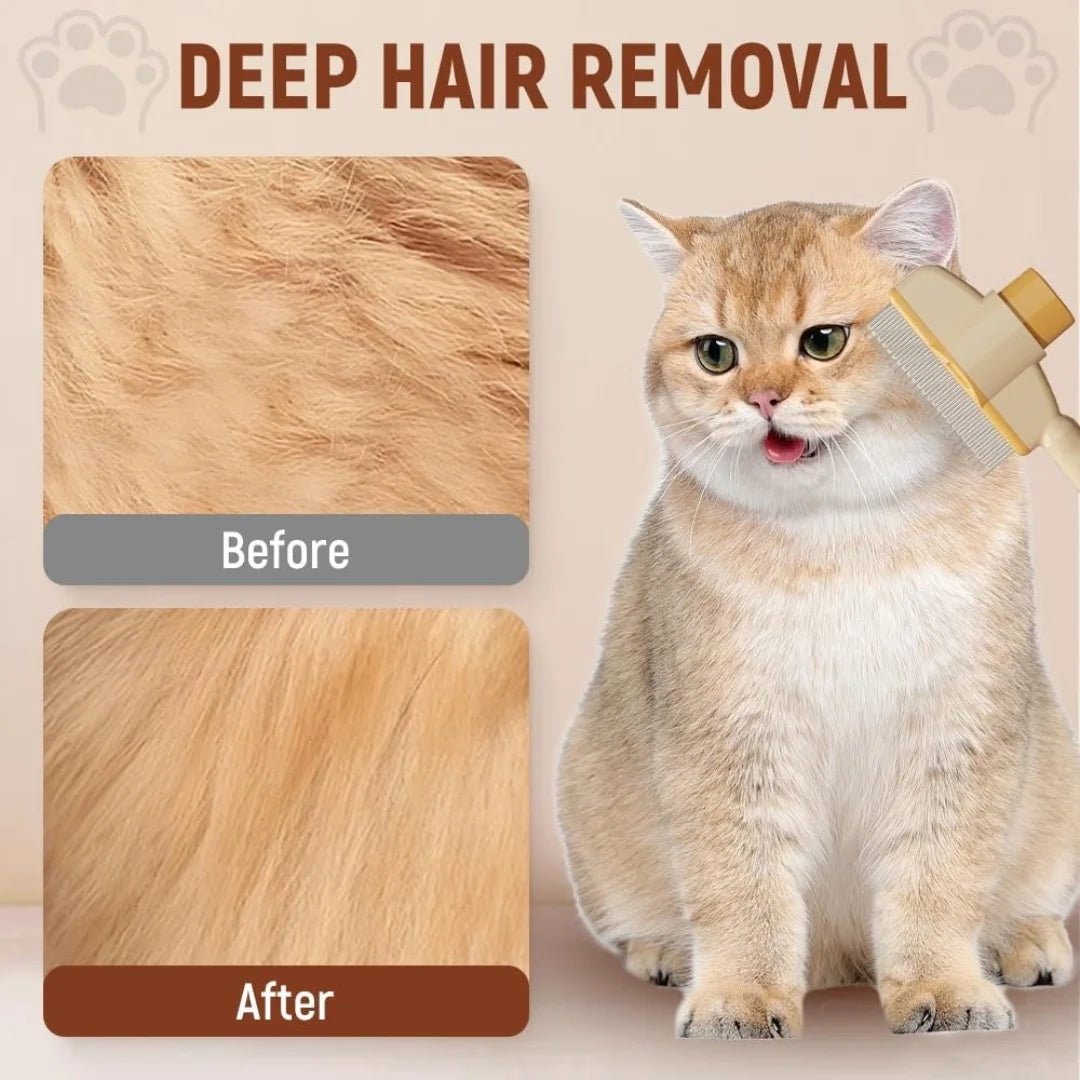 Cat Brush for Shedding, New Cat Deshedding Brush with Release Button, Cat Grooming Brush for Short and Long Haired Cats