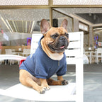 Pug Clothes Hoodies for Dogs Puppy French Bulldog Frenchie English Boston Terrier Bully Pitbull Sweatshirt Sweater Clothing Cold Weather Winter Coats - Navy/Small