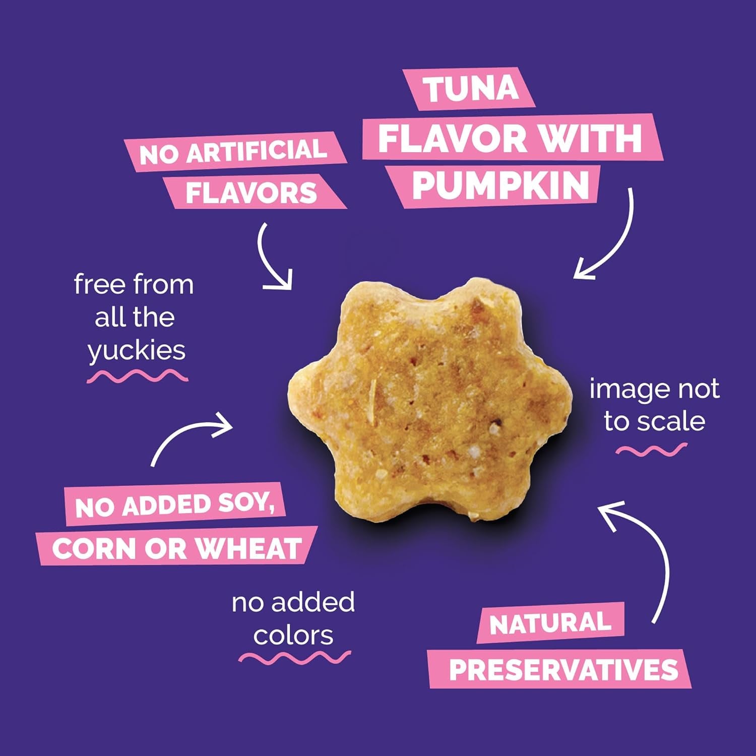 Cat Treats, Healthy Treats for Cats, Low Calorie and Packed with Protein, Crunchy Biscuits, No Wheat, Corn or Soy, Made with Real Tuna and Pumpkin, 2.5Oz