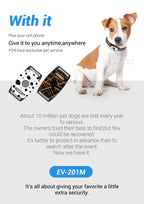 Waterproof Pet GPS Tracker with Microchip GPS Collar for Dog/Cat EV-201M