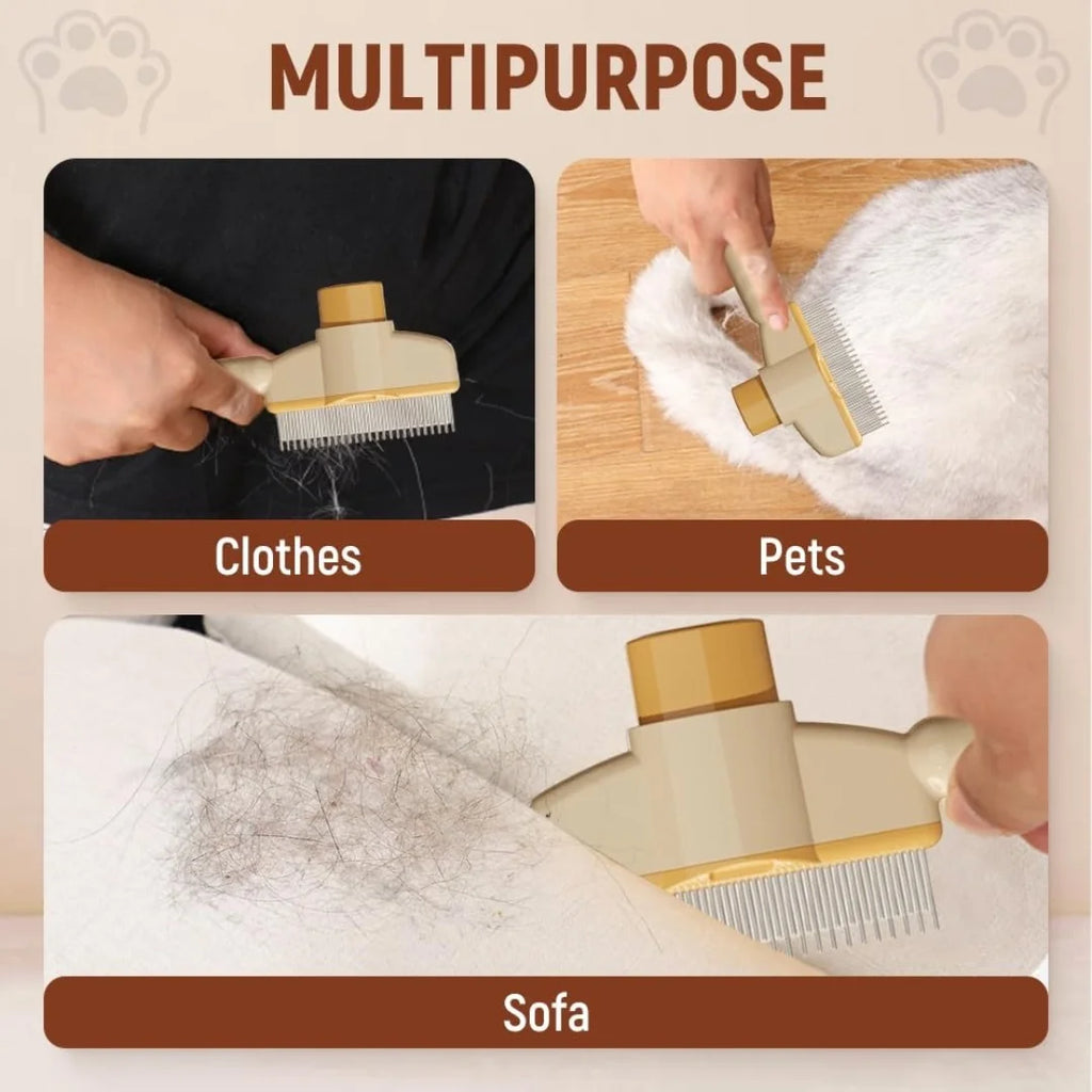 Cat Brush for Shedding, New Cat Deshedding Brush with Release Button, Cat Grooming Brush for Short and Long Haired Cats