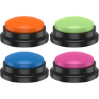 4/6Pcs Recordable Dog Training Buttons with Light Pet Interactive Dog Cat Pet Training Buzzer Talking Button Intelligence Toy