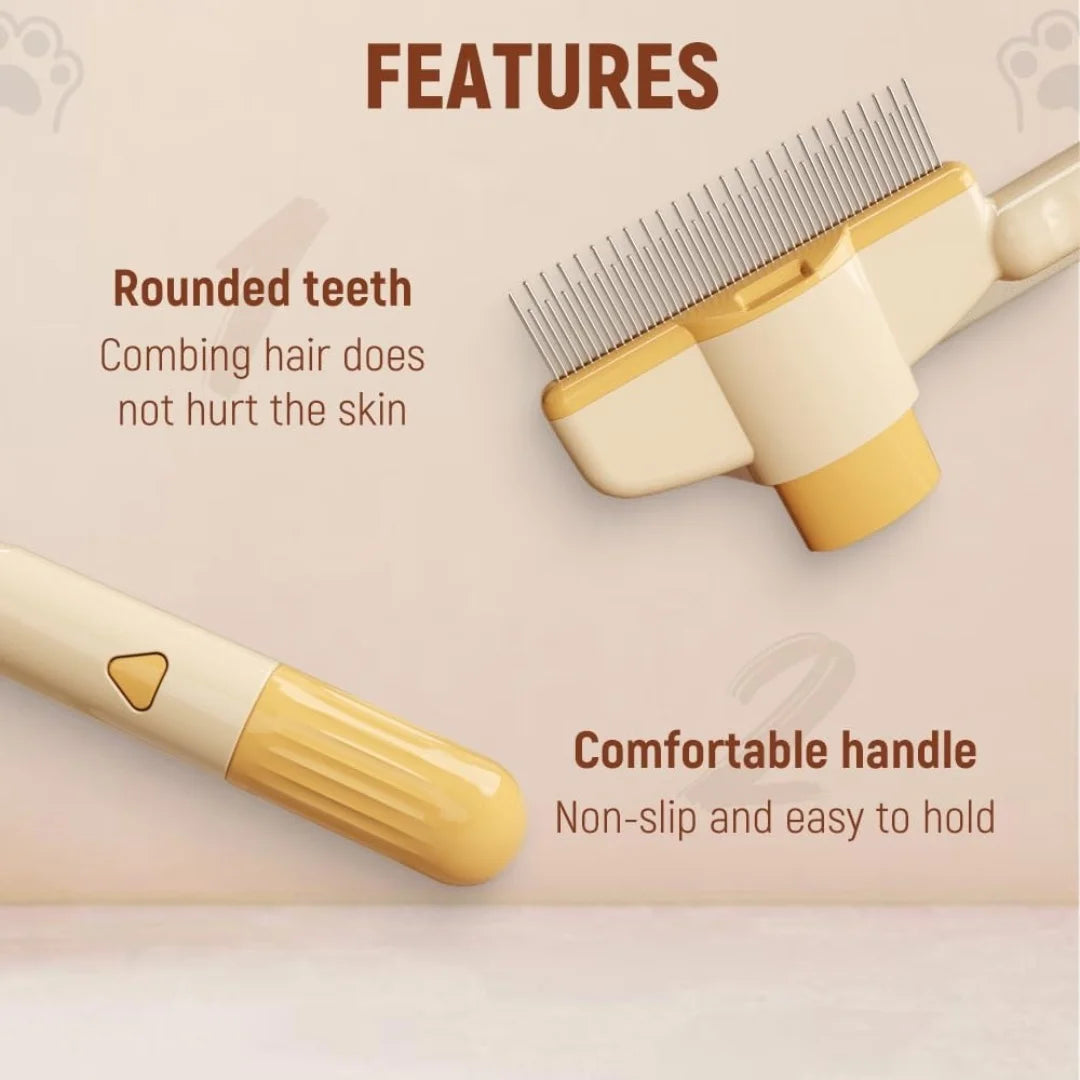 Cat Brush for Shedding, New Cat Deshedding Brush with Release Button, Cat Grooming Brush for Short and Long Haired Cats