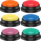 4/6Pcs Recordable Dog Training Buttons with Light Pet Interactive Dog Cat Pet Training Buzzer Talking Button Intelligence Toy