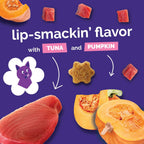 Cat Treats, Healthy Treats for Cats, Low Calorie and Packed with Protein, Crunchy Biscuits, No Wheat, Corn or Soy, Made with Real Tuna and Pumpkin, 2.5Oz