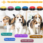 4/6Pcs Recordable Dog Training Buttons with Light Pet Interactive Dog Cat Pet Training Buzzer Talking Button Intelligence Toy